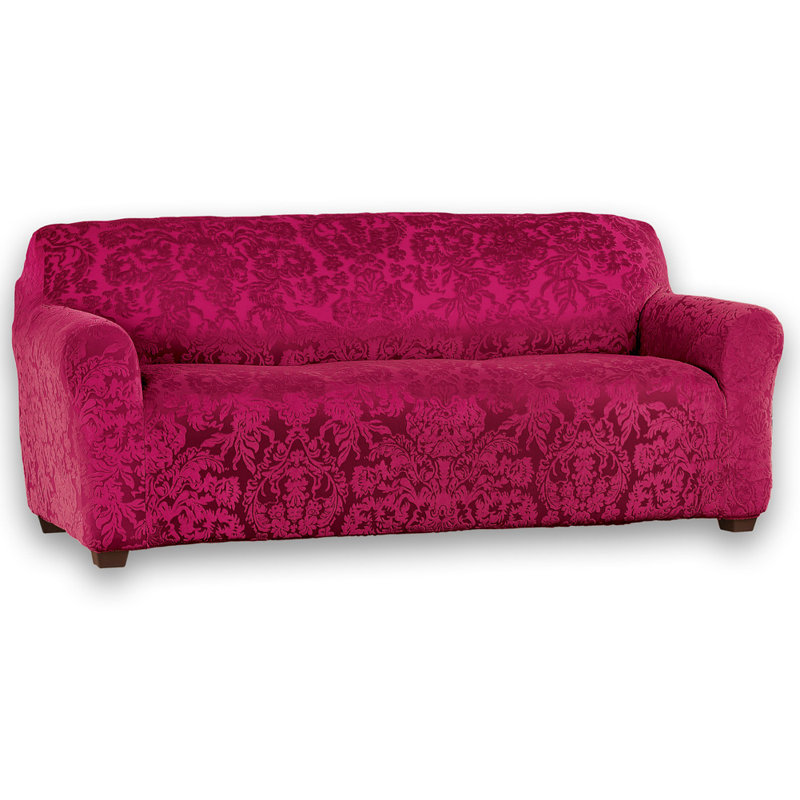 House of Hampton® Elegant Stretch Box Cushion Sofa Slipcover Wayfair